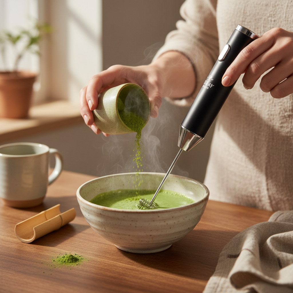 Rechargeable Milk Frother Handheld - Frother Wand, Drink Mixer, Electric Whisk Frother, for Cappuccinos, Matcha & Protein Powder - Ultra Metal 4 Whisk, 1800mAh Black
