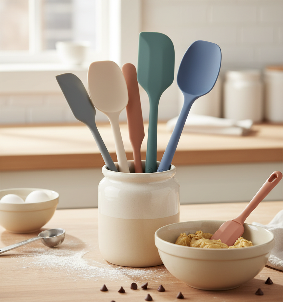 ChefAide 5 Pieces Silicone Spatulas Set